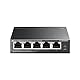 TP-Link TL-SG1005LP 5-Port Gigabit PoE Switch mit 4 PoE+ Ports (40 Watt, geschirmte RJ-45 Ports,IEEE-802.3af/at, Plug-and-Play Installation, lüfterlos) Schwarz