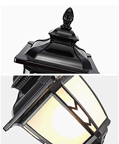 Éclairage de chemin E27 lampadaire rétro vintage lanterne verre étanche - 7