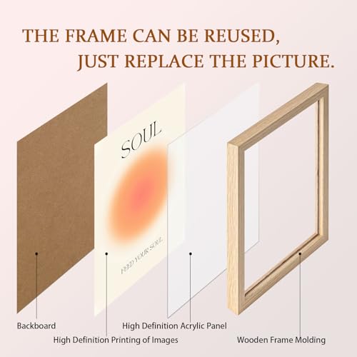 Image of Framed 4 colorful abstract halo posters angel number positive energy inspirational language inspirational wall art bedroom girls room pink decoration living room bedroom apartment hotel The Modern Concise Style dormitory 12x16inchX4