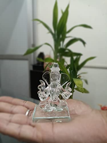 Estatua de Ganesha en Cuarzo Cristal para Decoración 3.5 pulg miniatura 2