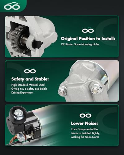 Image of SCITOO Starter Motor fit for for RL 3.7L 2009-2010,for for TL 3.5L 2009-2011,for for TL 3.7L 2009 Replacement Starter 19014