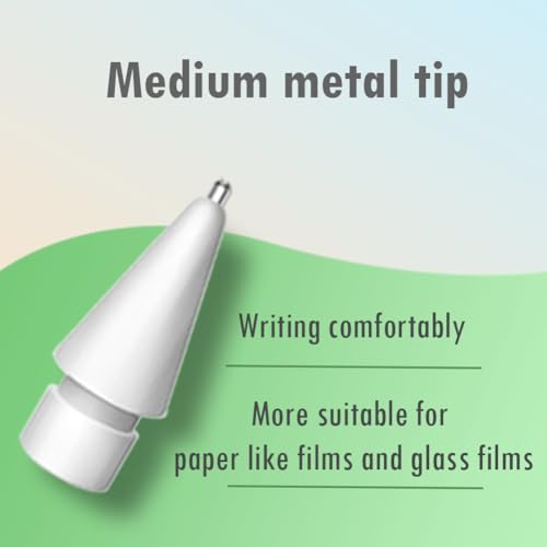 Image of SIXFU Medium Length Metal Tips Compatible with Apple Pencil Tip, Durable Tips Compatible with Apple Pencil Pro /USB-C / 1st / 2nd Generation, Accessories Compatible with iPad Pencil