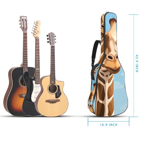 Étui pour guitare de 101,6 cm résistant aux rayures avec un design original et coloré