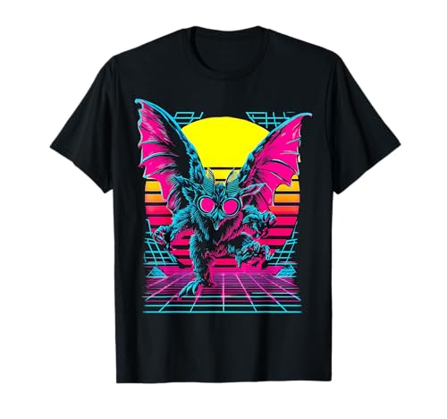 Mothman Cryptozoology Cryptid Vaporwave Esthétique Rétro T-Shirt