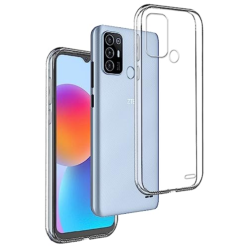 REY Transparent Silicone TPU Case for ZTE Blade A52, Mobile Phone Case Premium Scratch-Resistant TPU Transparent Protective Case, Ultra Thin 0.33 mm