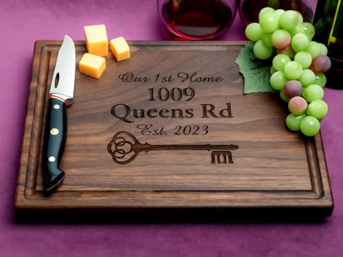 Straga Tabla de cortar personalizada de madera grabada a mano para charcutería miniatura 2