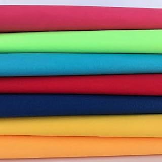 Polycotton Fabric Bundles Fat Quarter Squares Children Crafts Sewing Material/Gingham Check/Patchwork Sewing Quilting DIY/Polka Dot Fabric Scrapbook Craft 50x50cm (Dark Colour (7 PCS))
