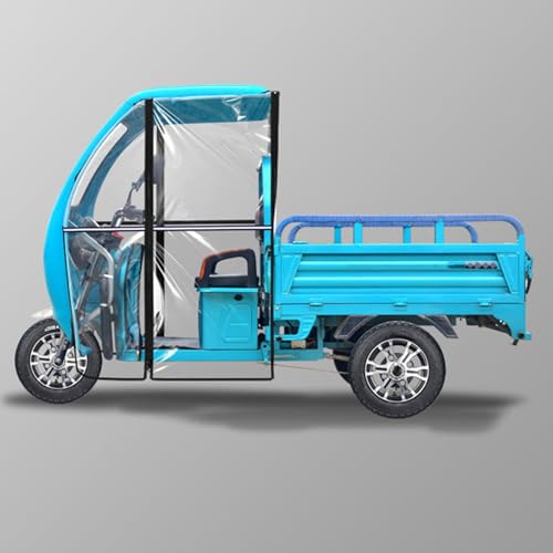 Bâche pluie pour tricycle électrique transparente contre les intempéries