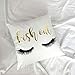 Decor MI Pillowcases Bronzing Flannel Throw Pillow Covers Gold Letter Lips Eyelash Pattern Square Pillow Cases Zipper Cushion Pillow Covers for Sofa Living Room Bedroom Home Decor,18x18 inch Set of 4
