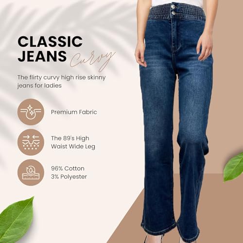 Women’s Stretchy Skinny Jeans – High Waist, Tummy Control, Soft Denim, Plus & Regular Sizes, Comfortable, Flexible - Blue4