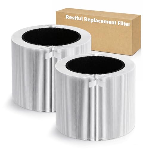 Image of 2 Pack Replacement Filters Compatible with Blueair Mini Restful Air Purifier, True HEPA High-Efficiency Activated Carbon Filter for Home Large Room