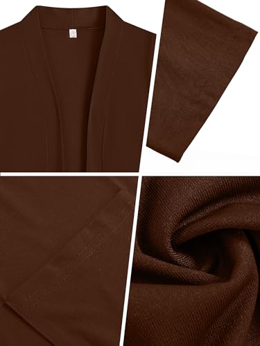 Image of AusLook Plus Size Lightweight Cardigans for Women Open Front Pockets Jacket | 1X-5X,Soft Stretch,Long Sleeve,Longline Coverage,Dress Jeans Layer,Work Travel Style,Spring Fall Wear