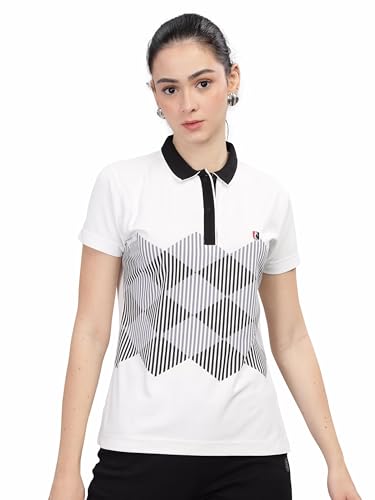 Image of STELLERS Women's Half Sleeve Active Wear Polo T-Shirt| Feather Touch Feel | Regular Fit | Odour Resistant | Anti-Static | Wrinkle Free | Quick Dry | Stretchable | Lightweight | Sweat-Proof