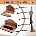 GlikCeil 3 Set Vertical Gun Rack Hardwood Gun Rack Holder Wall Mount Wooden Hooks Hangers for Wall for Rifles Shotguns Bows Display Storage (Classic,Brown)