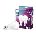 Philips LED White Dial Flicker-Free Frosted Dimmable A21 Light Bulb - EyeComfort Technology - 1100 Lumen - 5 Shades of White - 9W=75W - E26 Base - Indoor - 2-Pack