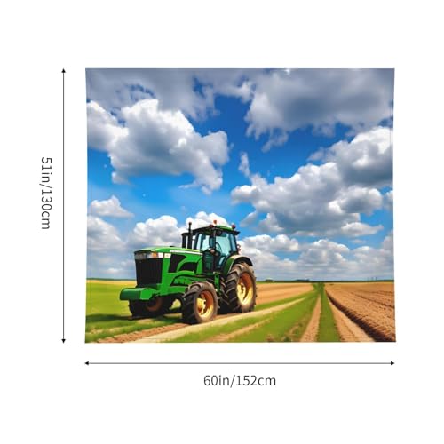 Tapisserie tracteur ciel bleu JEJEA pour transformer une chambre triste en espace d'évasion