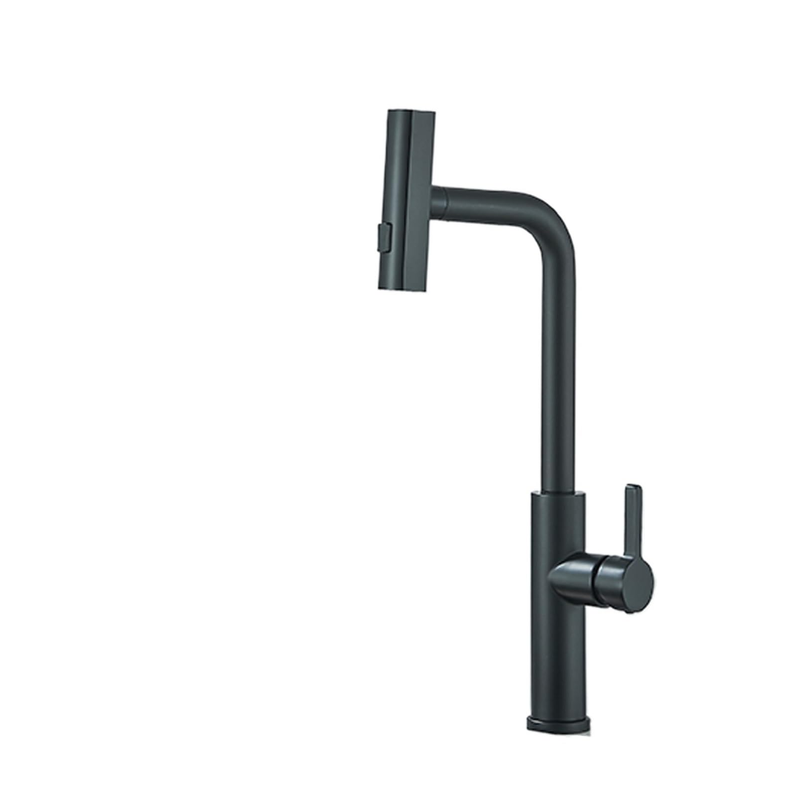 ZQFHSX Gun Gray Matte Black Kitchen Faucet 360 Degree Swivel Single Handle Mixer for Sink