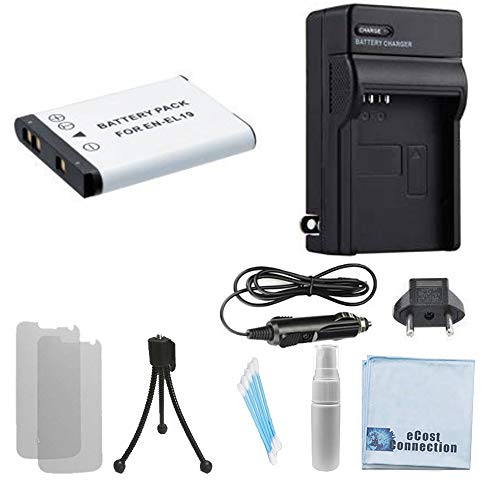 EN-EL19 High-Capacity Battery + Car/Home Charger for Coolpix S4100, S4150, S4200, S4300, S5200, S6400, S6500, S6600, S02, S32, S3600, S5300, S6500 & More.. Camera + Complete Starter Kit EN-EL19 High-Capacity Battery + Car/Home Charger for Coolpix S4100, S4150, S4200, S4300, S5200, S6400, S6500, S6600, S02, S32, S3600, S5300, S6500 & More.. Camera + Complete Starter Kit