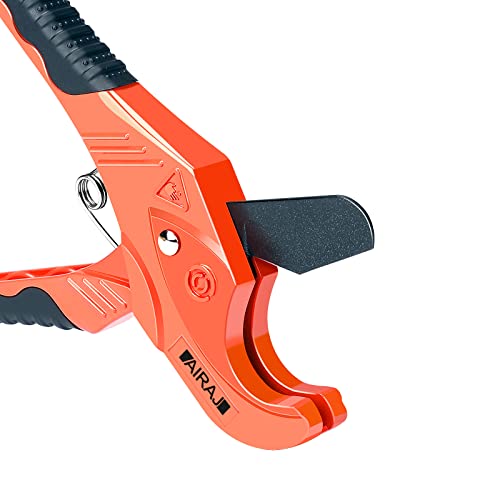 Airaj Pvc Pipe Cutter With High Resilience Spring Drive And Sharp Sk5 Stainless Steel Blade,Easy To Cut Pex,Pvc,Ppr And Other Plastic Tubing,Suitable For Home Repair And Plumbers,1-1/4’’(33Mm) #TOP3