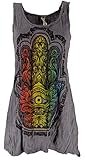 Size:40 Trendiges Tanktop Minikleid im Retro Style mit Druck