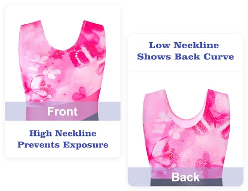 Image of Domusgo Gymnastics Leotards for Girls Sparkly One Piece Biketard Size 1-10Y