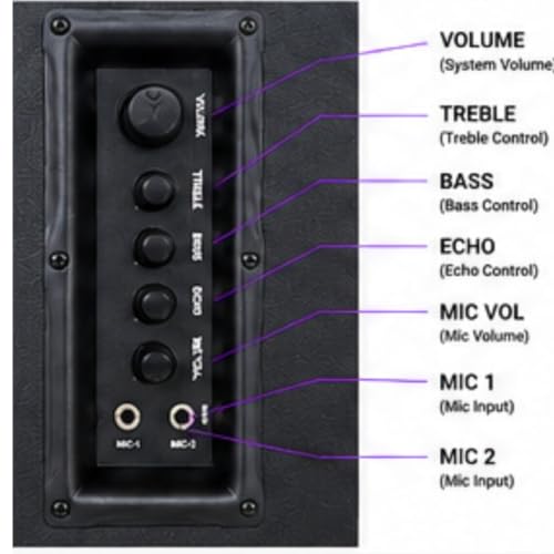Bass Master TOP 1010 Fire Light 300W DJ Tower Speaker Pair - Image 3