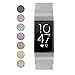 Mosonoi Compatiable with Fitbit Charge 2 Bands, Adjustable Metal Straps Replacement Bands Charge 2 Accessories Fit for Fitbit Charge 2 Smartwatch Women Men(Small, Silver)