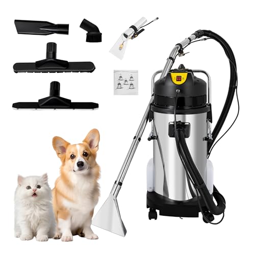 40L Carpet Cleaning Machine, 110V Professional Carpet Washer with 10L Clean Water Tank and Separate Spraying and Vacuuming Functions, Multi-Surface Cleaner for Carpet, Sofa, Curtain, and Hard Floor