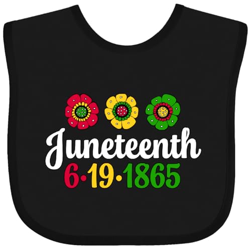 inktastic Juneteenth- 6-19-1865 with Flowers Baby Bib