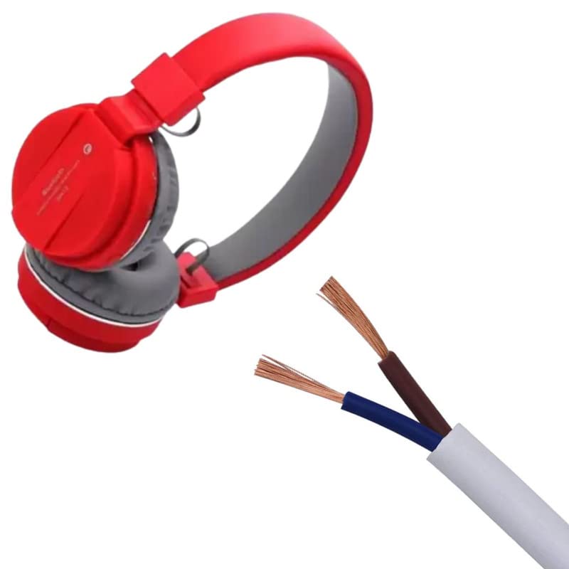 Cospex Combo Pack of 2 Items - Comfortable On-Ear Bluetooth Wireless Headphone, Flat 2 core Copper Wires and Cables 1.5mm for Domestic and Industrial Electric Connections up to 1500 watts 2 Meter-image-39