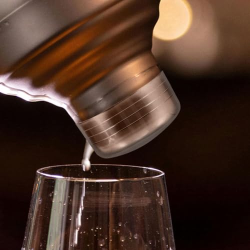 Tapas para coctelera de acero inoxidable pequeñas de 350 ml para mezcla de líquidos, 3 uds 6