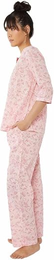 Max Women's Printed 3/4 th Sleeve Cotton Pyjama Set