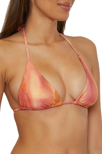 BECCA Women's Standard Triangle Bikini Top, Adjustable, Tie Back, Swimwear Separates, Solar Energy (Multicolor), Medium2