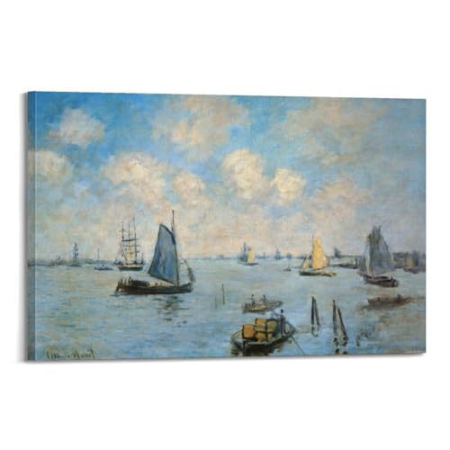 Mer à Amsterdam Claude Monet affiche toile cadre déco salon vide