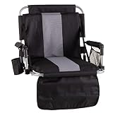 HIGH POINT SPORTS Foldable Stadium Seats for Bleachers with Back Support, Bleacher Seats Chairs with