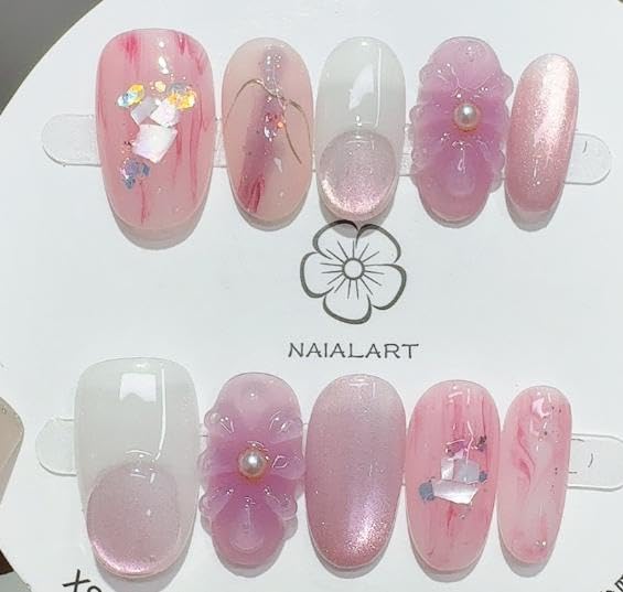 10枚入りネイルシール/人工爪-VS40-SGWGDTY-B309-M