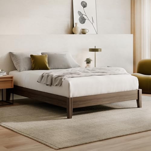 Nectar Premier Wood Platform King Bed Frame - Walnut - 12” Height - Contemporary and Durable - Sturdy Wooden Slats for Support - Easy Assembly - Holds Up to 800 Pounds Nectar Premier Wood Platform King Bed Frame - Walnut - 12” Height - Contemporary and Durable - Sturdy Wooden Slats for Support - Easy Assembly - Holds Up to 800 Pounds