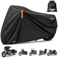 Tozaroa Waterproof Outdoor Heavy Duty All-Weather UV Protection Motorcycle Cover
