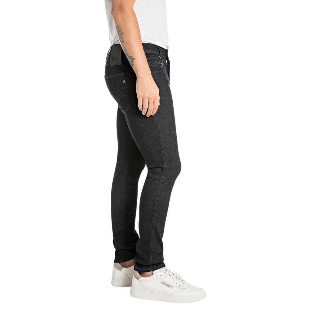 Replay Herren Jeans M914 Anbass Hyperflex Forever Dark