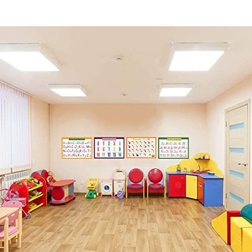 Lugmazu 4 Pcs/Set Cursive Alphabet、Number、Abc Letter Poster For Classroom Wall | Learning Posters For Decorations Organization,8.47X11.8In #TOP5