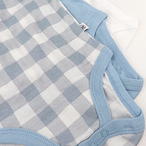 Image of HonestBaby Baby 3-Pack Organic Cotton Long Sleeve Side-snap Kimono Bodysuits