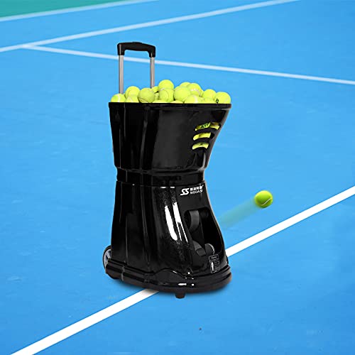 Siboasi Tennis Ball Machine – 3 to 4 Hr Runtime – Charger Included – Easy to Use – 48 lb – Portable(Built-in Battery)