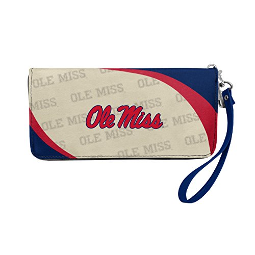 Littlearth NCAA Mississippi Ole Miss Rebels Curve Zip Organizer, Team Color, 8" x 4" x 1"