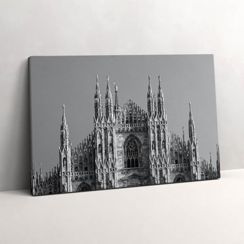 Tableau sur Toile Wallfluent pour Mur Vide Peinture Photo Milan Salon Chambre 60x40cm