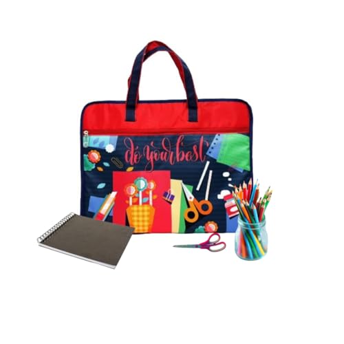 Image of Echo Boomers Designed Print A3 Size Drawing Activity Bag with Multiple Pockets