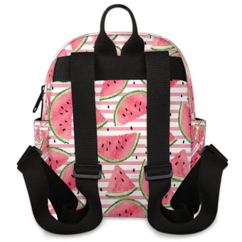 Watercolor Striped Watermelon Backpack for Women Large Capacity with Adjustable Pressure Relief Strains Lightweight Travel Backpack for Work Travel Casual Gifting3