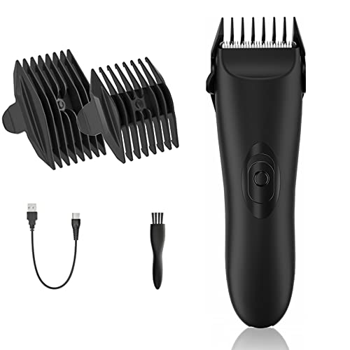 ENSSU Elektrische Leistengegend Scham Haar Trimmer Körper Haar Trimmer für Männer mit Abnehmbare Keramik Klinge Wasserdicht Nass/Trocken Clippers USB Aufladbare Cordless Körper Rasierer Cover