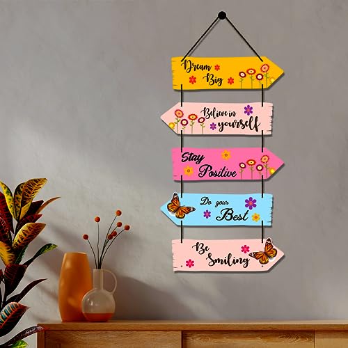 Image of Expleasia, Exuberant & Luxury Decor Decorative Wall Hanging Wooden Art Decoration Item for Home Office Living Room Bedroom Decoration Items Motivational quotes decor Gift Items (Dream Big)