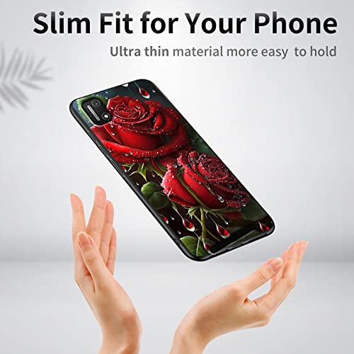 Image of for Cloud Mobile Stratus C7 Phone Case, Soft TPU Ultra-Thin Cloud Mobile Stratus C7 Case for Women, Flexible Anti Scratch Protective Shockproof Cover,Red Rose