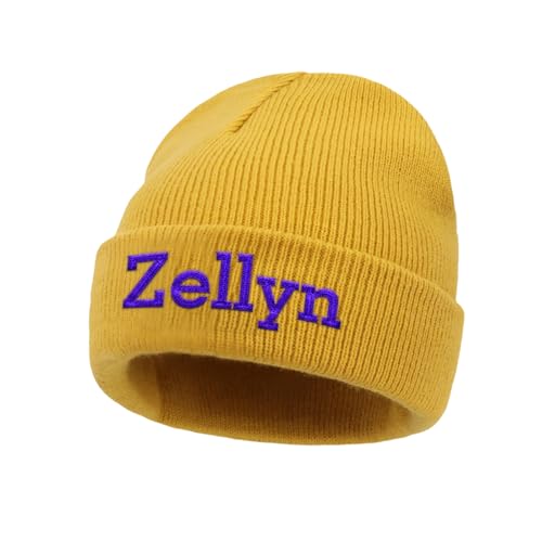 Custom Baby Beanie Knit Hats Personalized Embroidered Toddler Winter Hat with Name for Boys Girls Adults